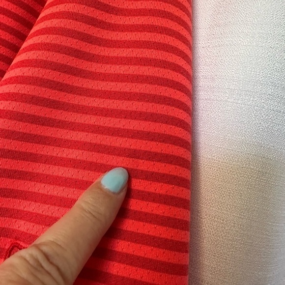 PGA Tour Class Fit Golf Polo Shirt Men's XL Size Red Striped Short Sleeve Casual - Picture 5 of 8